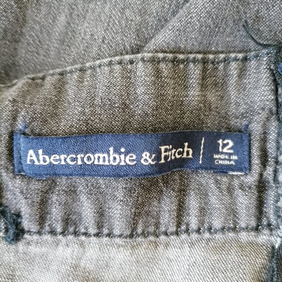 Y2K Abercrombie & Fitch Womens Dark Gray Spaghetti Straps Jumpsuit Size 12 - Picture 6 of 10